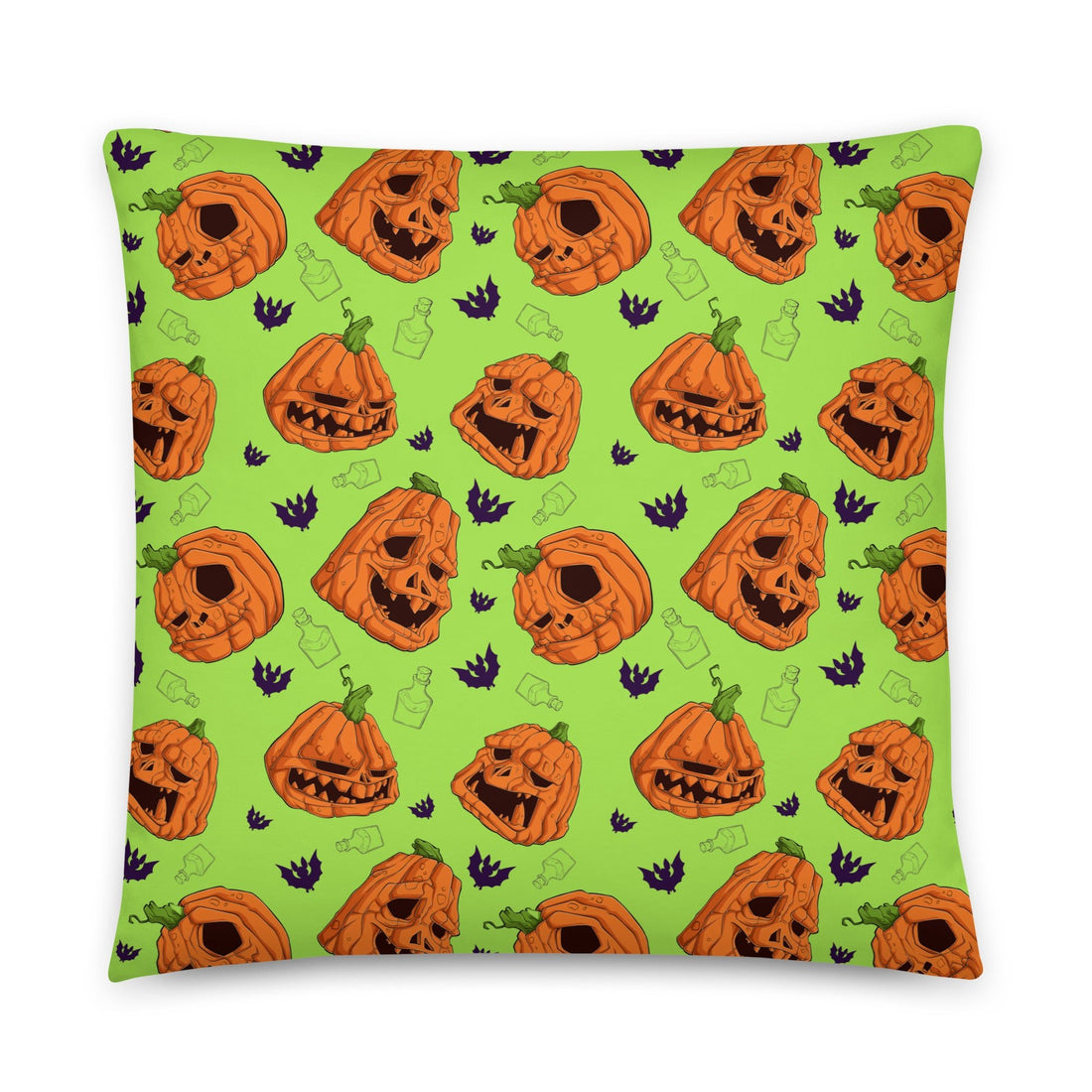 Halloween Pumpkin & Bats Pillow