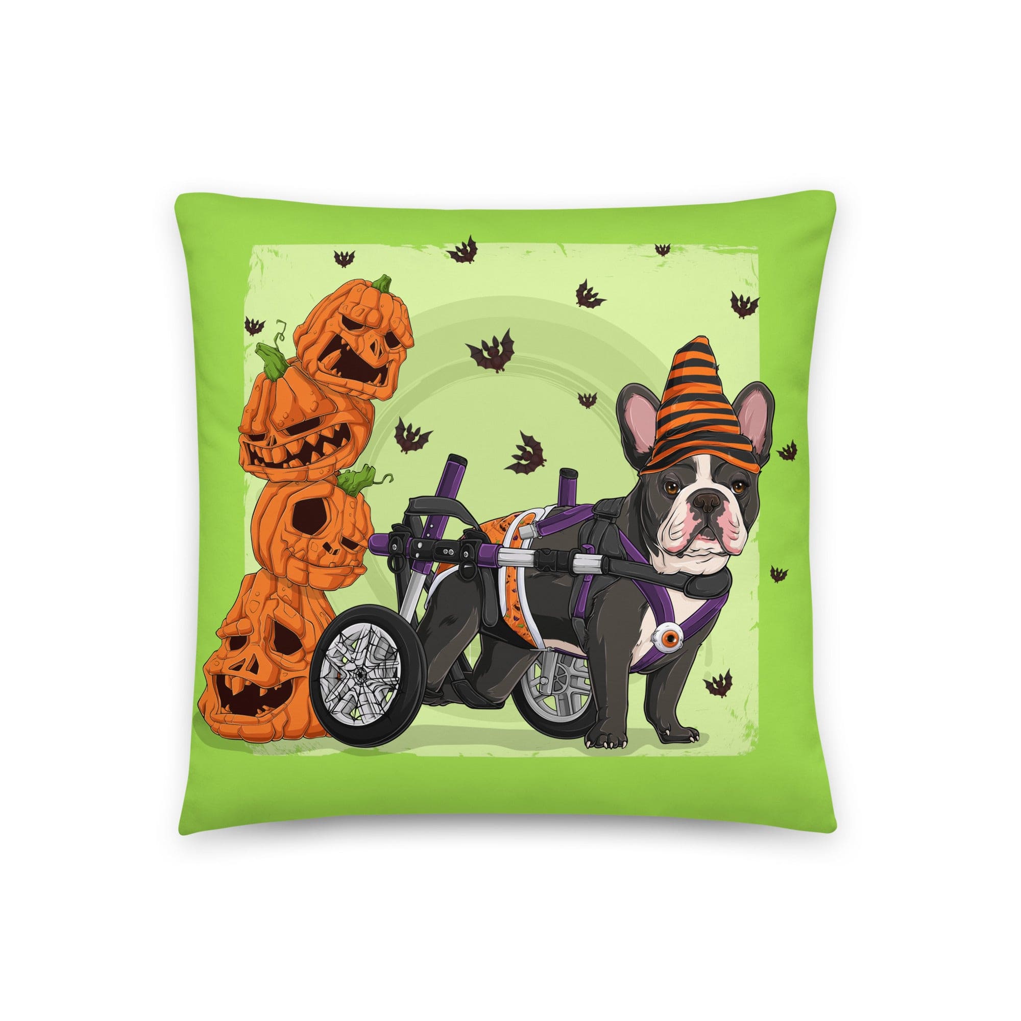 Halloween Pumpkin &amp; Bats Pillow