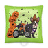 Halloween Pumpkin & Bats Pillow