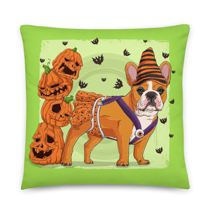 Halloween Pumpkin &amp; Bats Pillow