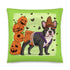 Halloween Pumpkin & Bats Pillow