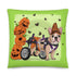 Halloween Pumpkins & Bats Pillow