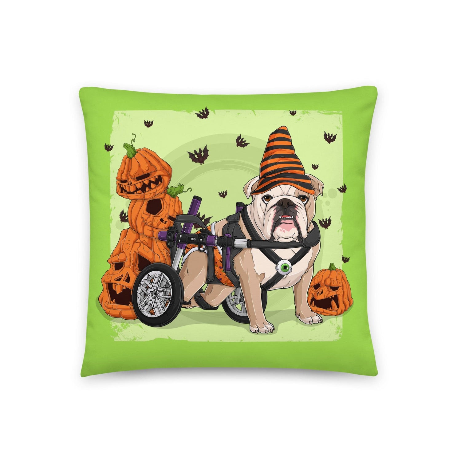 Halloween Pumpkins &amp; Bats Pillow