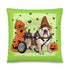 Halloween Pumpkins & Bats Pillow
