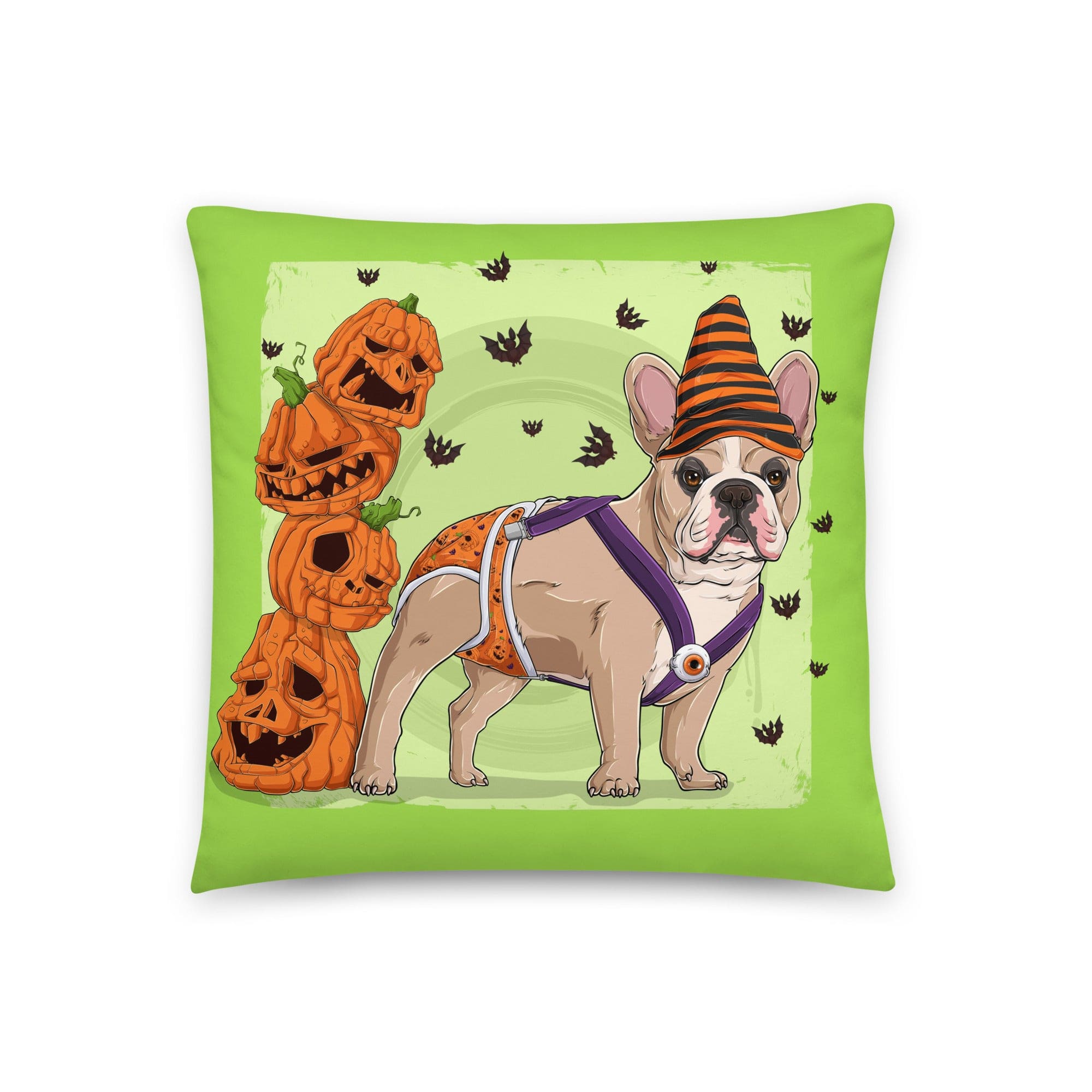 Halloween Pumpkins &amp; Bats Pillow