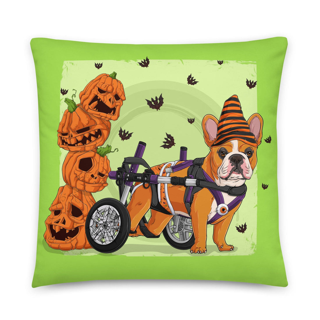 Halloween Pumpkins &amp; Bats Pillow