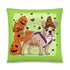 Halloween Pumpkins & Bats Pillow