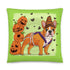 Halloween Pumpkins & Bats Pillow