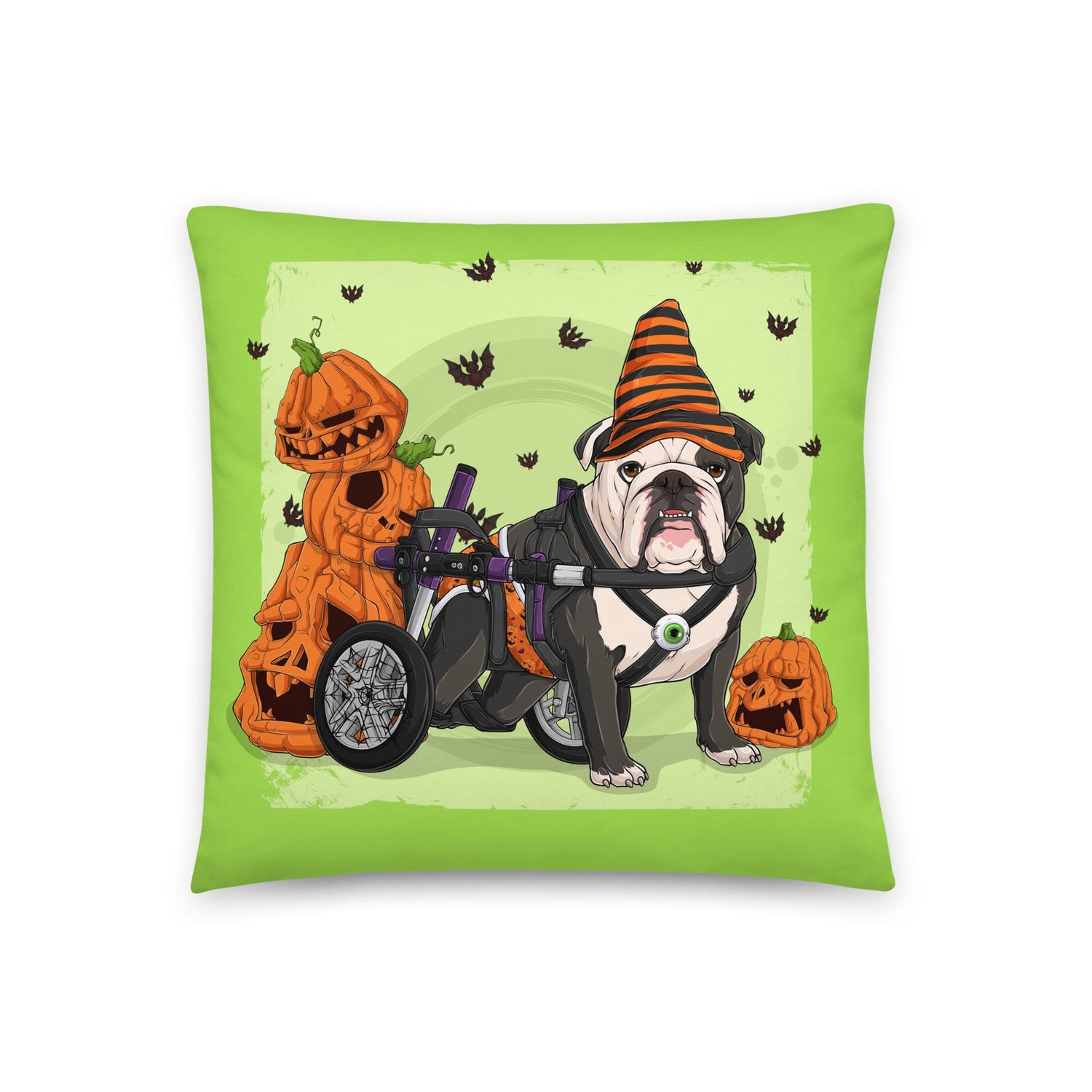 Halloween Pumpkins &amp; Bats Pillow