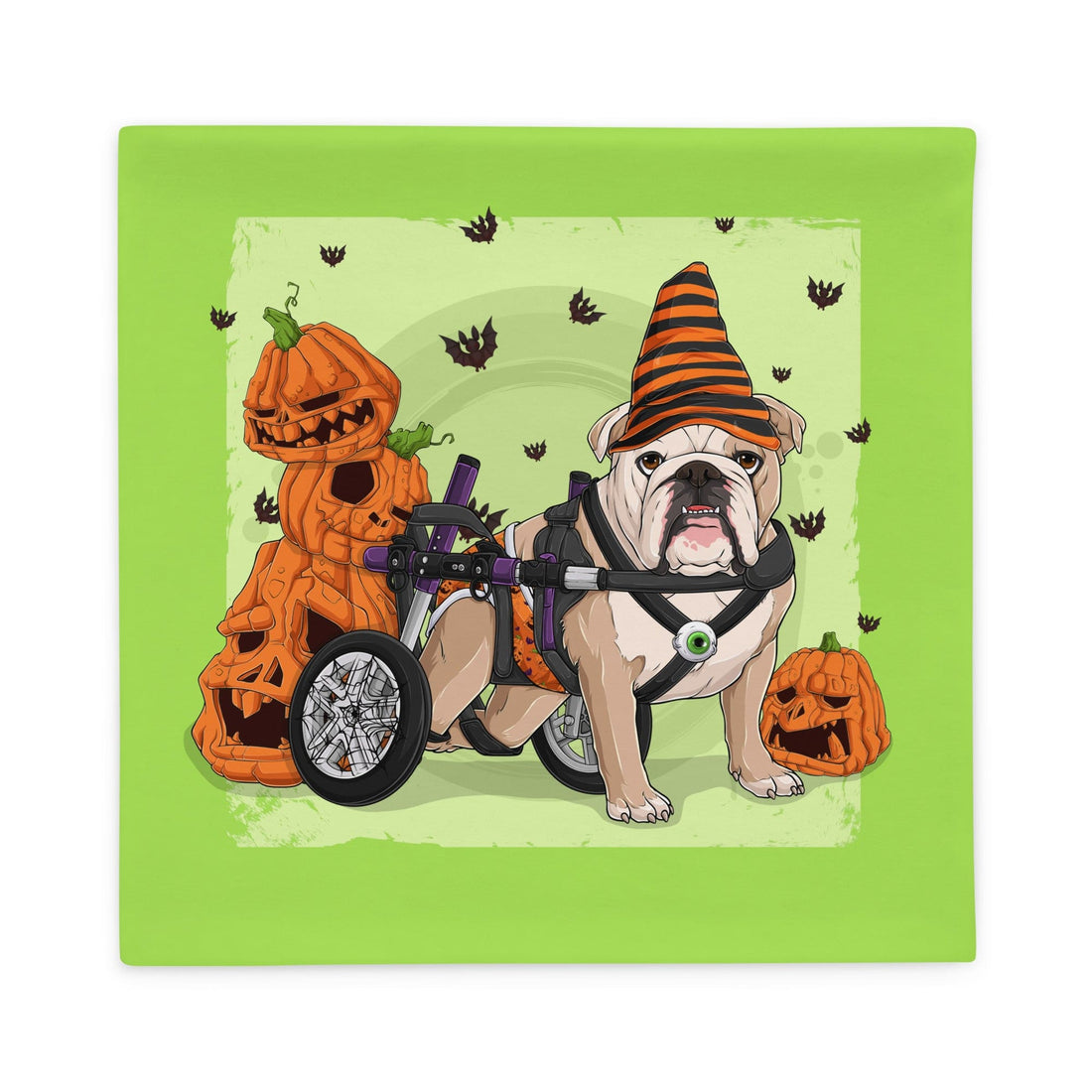 Halloween Pumpkins &amp; Bats Pillow Case
