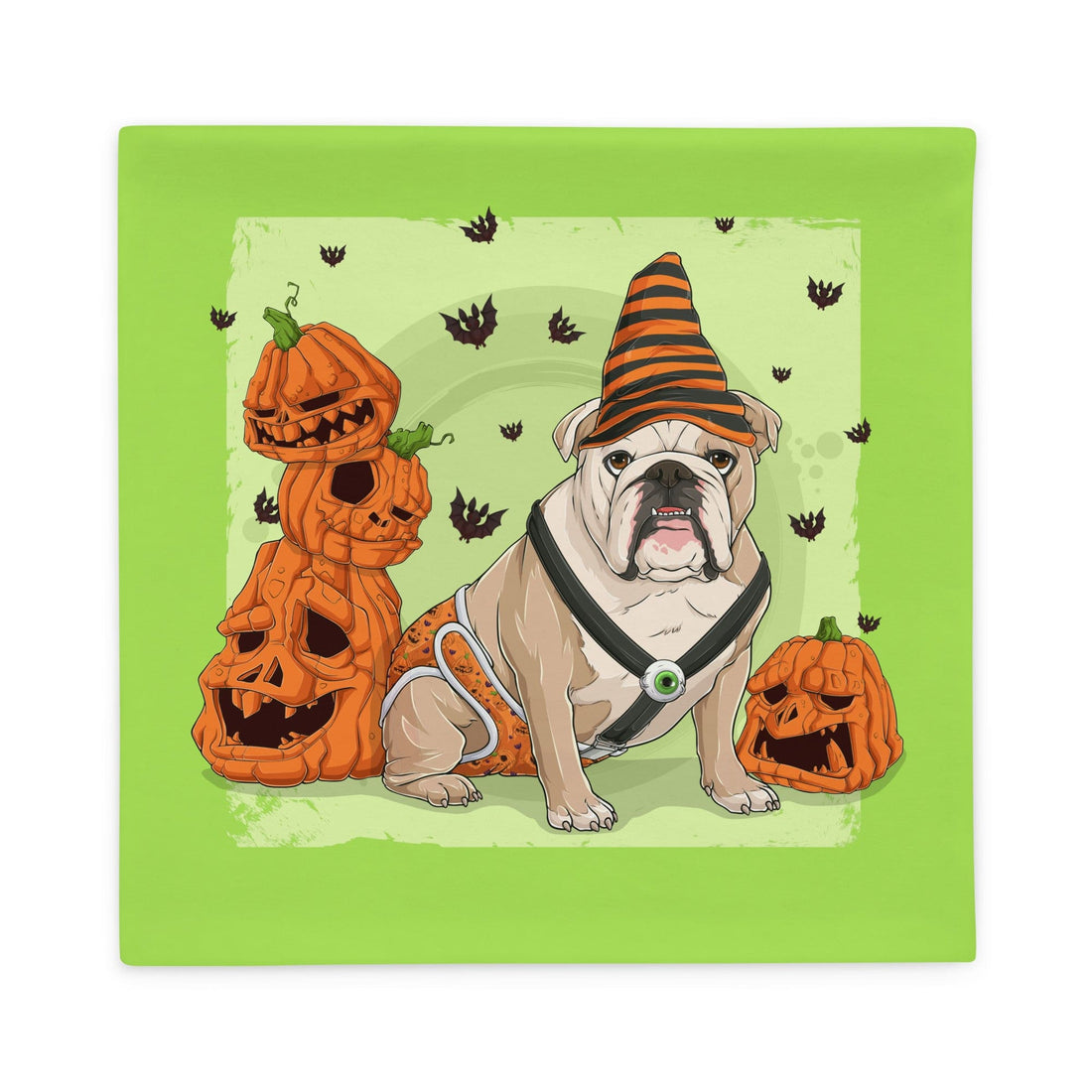Halloween Pumpkins &amp; Bats Pillow Case