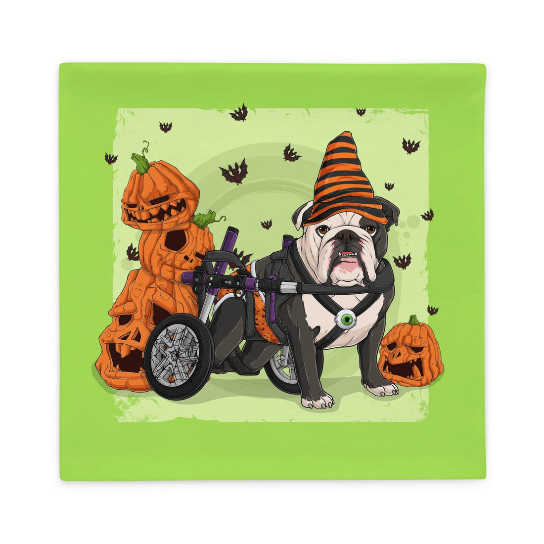 Halloween Pumpkins &amp; Bats Pillow Case