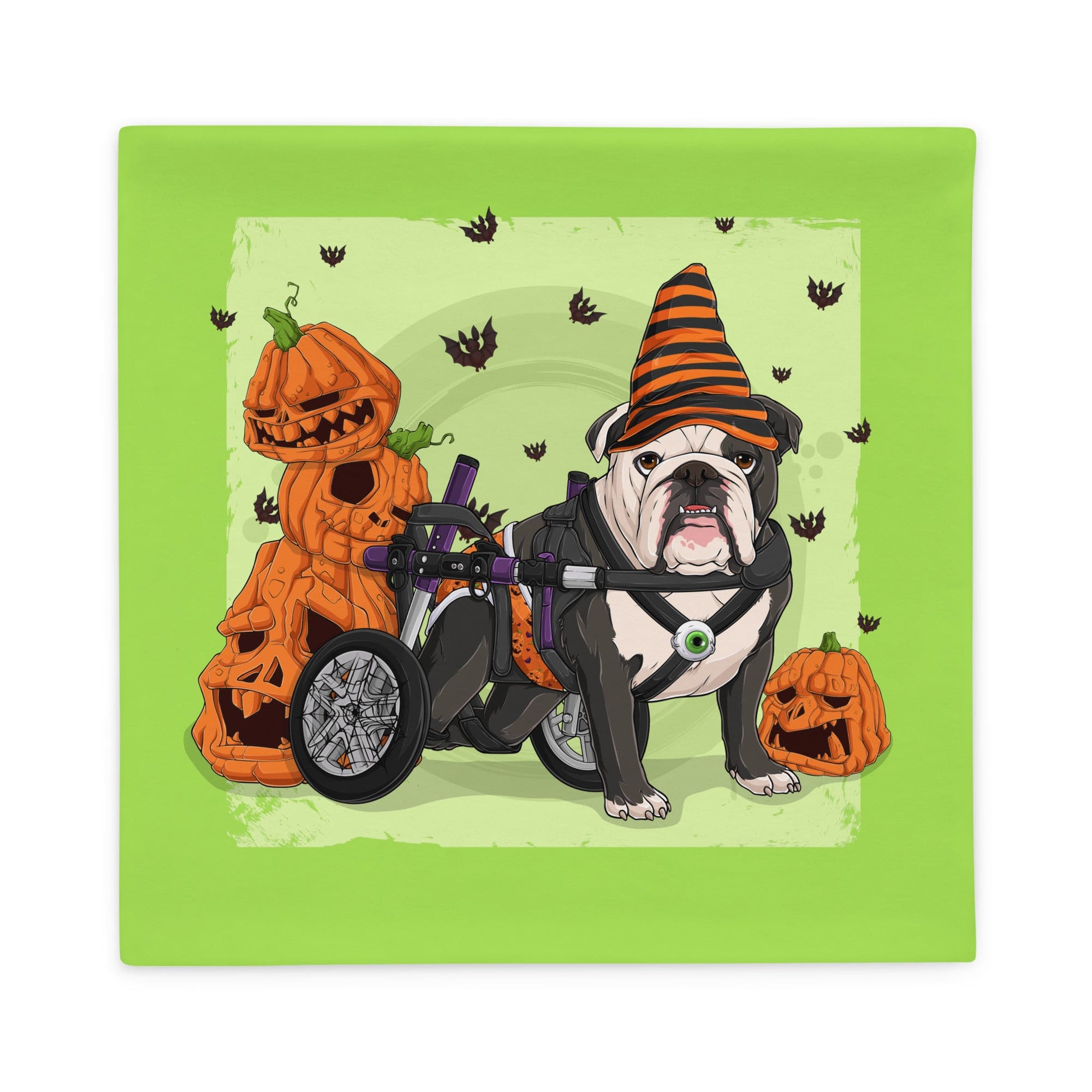 Halloween Pumpkins &amp; Bats Pillow Case