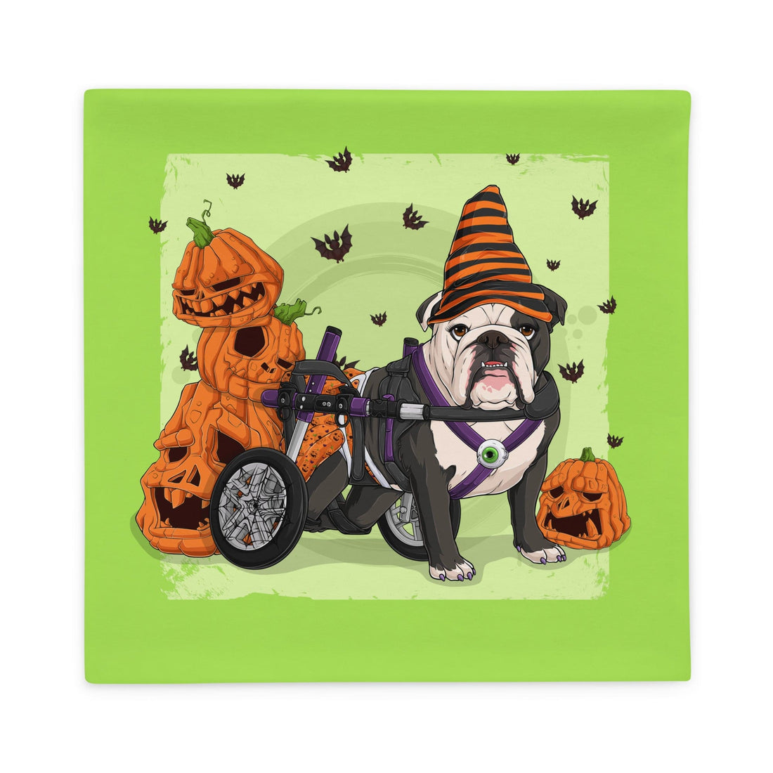 Halloween Pumpkins &amp; Bats Pillow Case