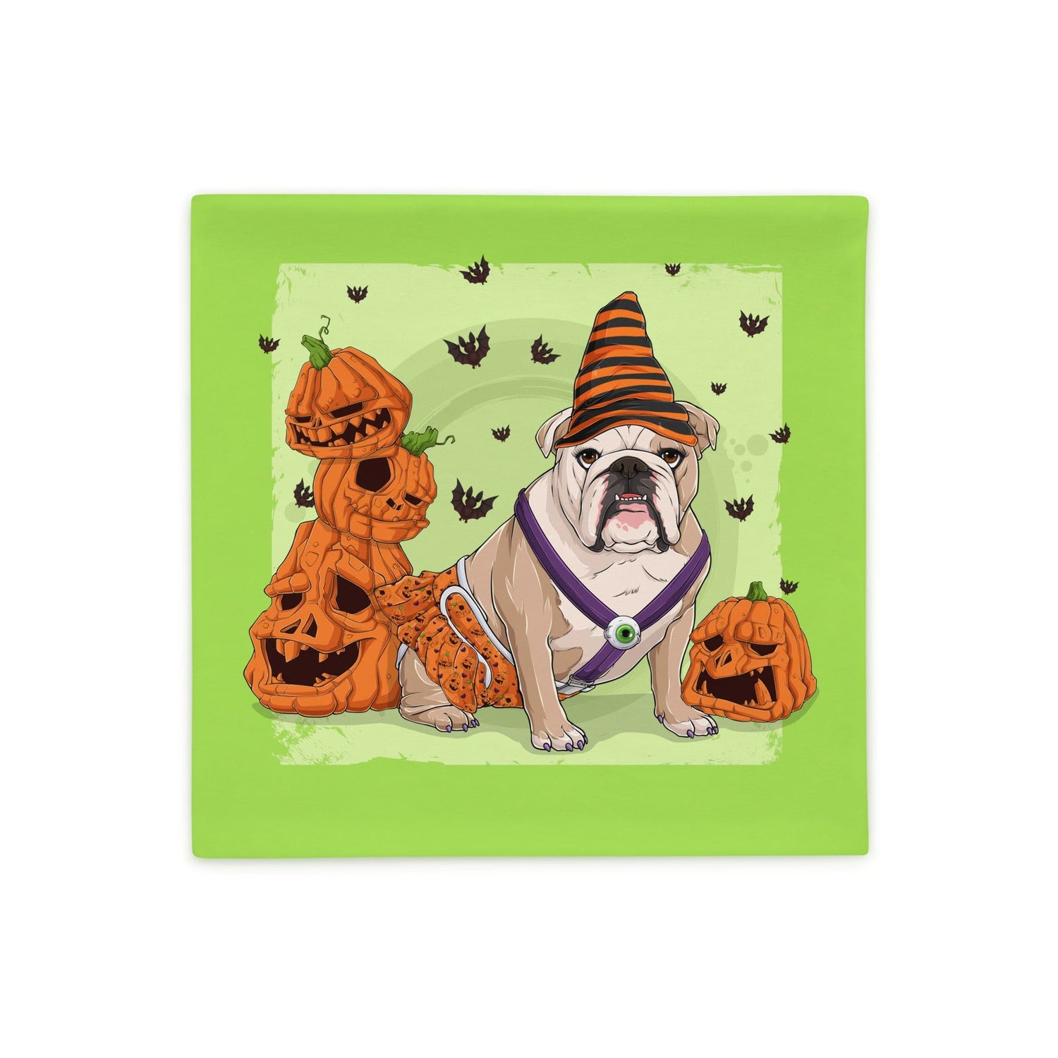 Halloween Pumpkins &amp; Bats Pillow Case