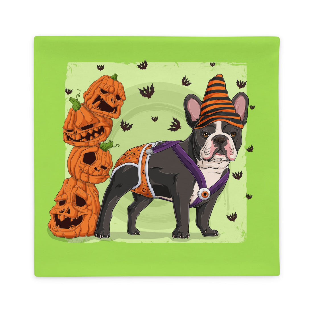 Halloween Pumpkins &amp; Bats Pillow Case
