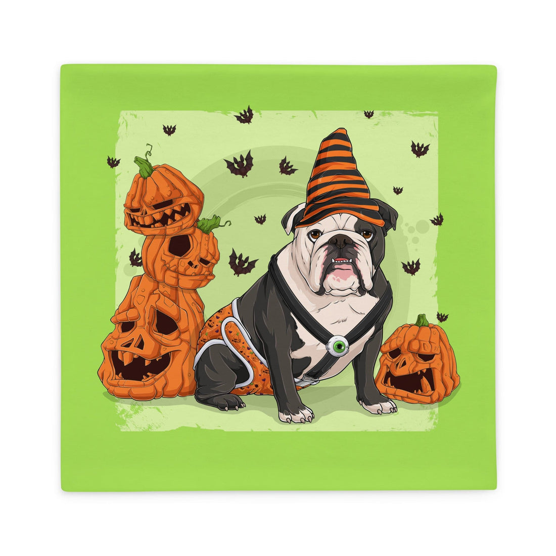 Halloween Pumpkins &amp; Bats Pillow Case