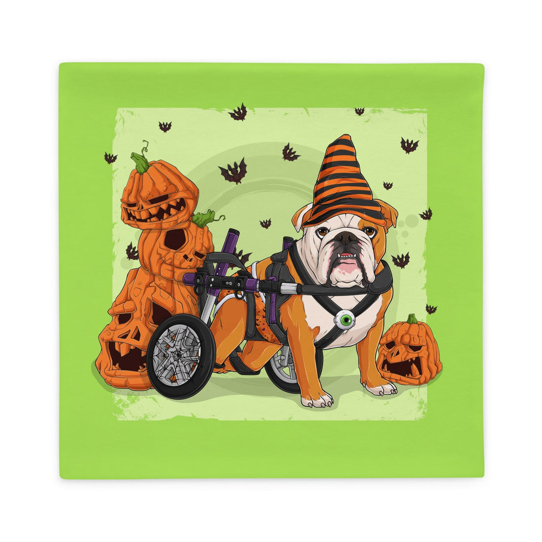 Halloween Pumpkins &amp; Bats Pillow Case