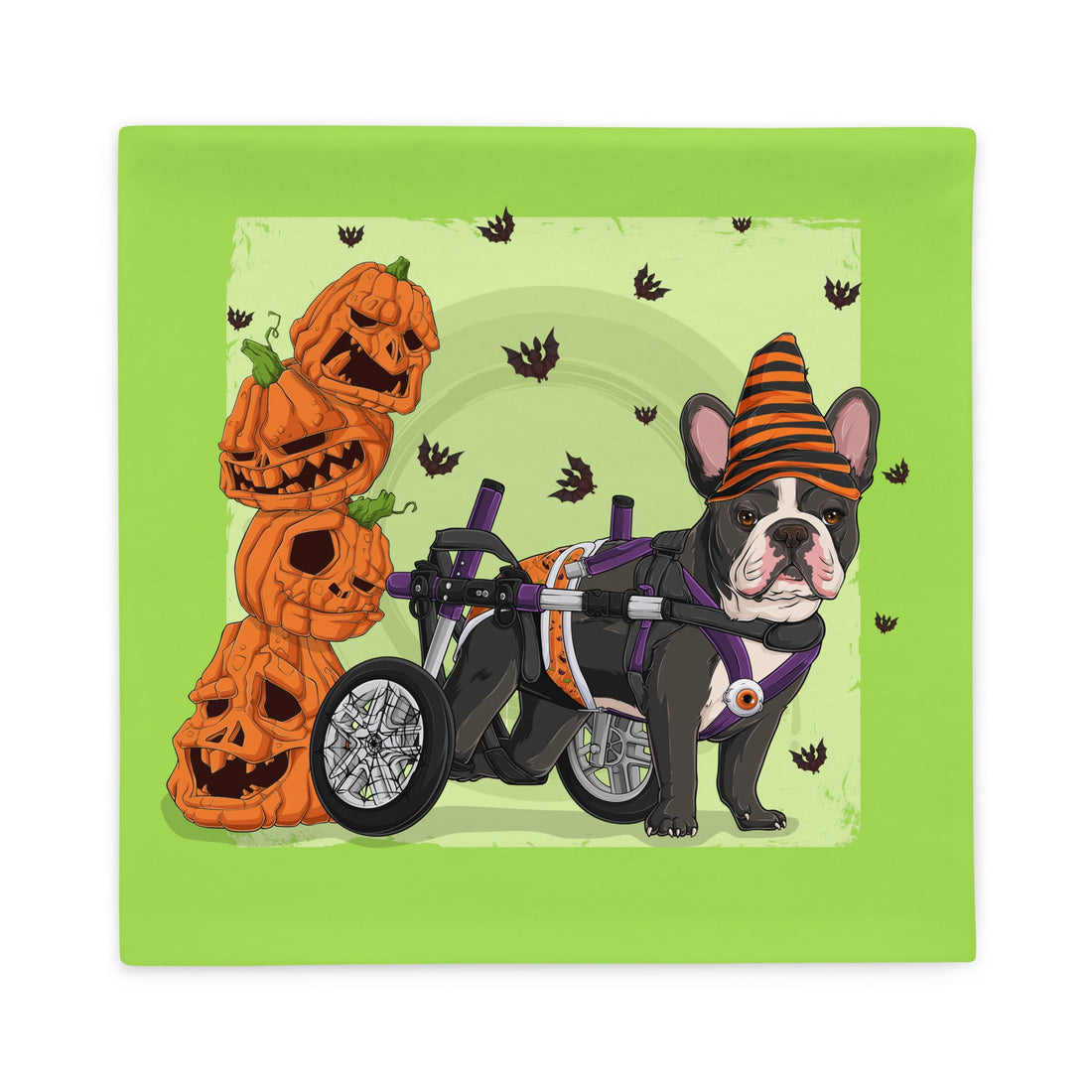 Halloween Pumpkins &amp; Bats Pillow Case