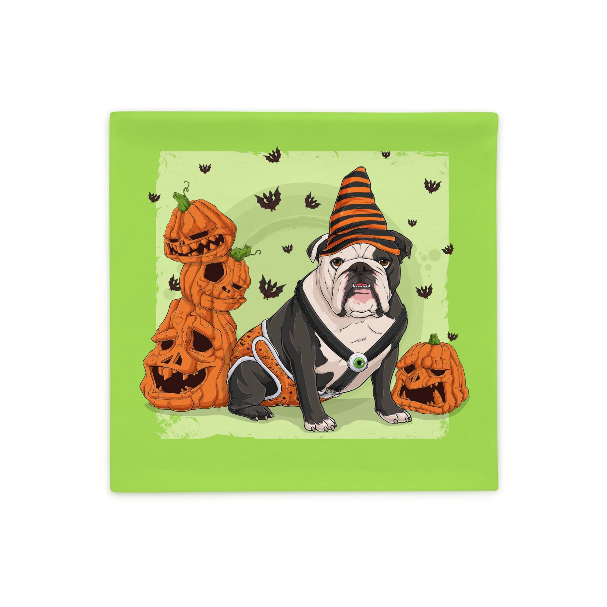 Halloween Pumpkins &amp; Bats Pillow Case