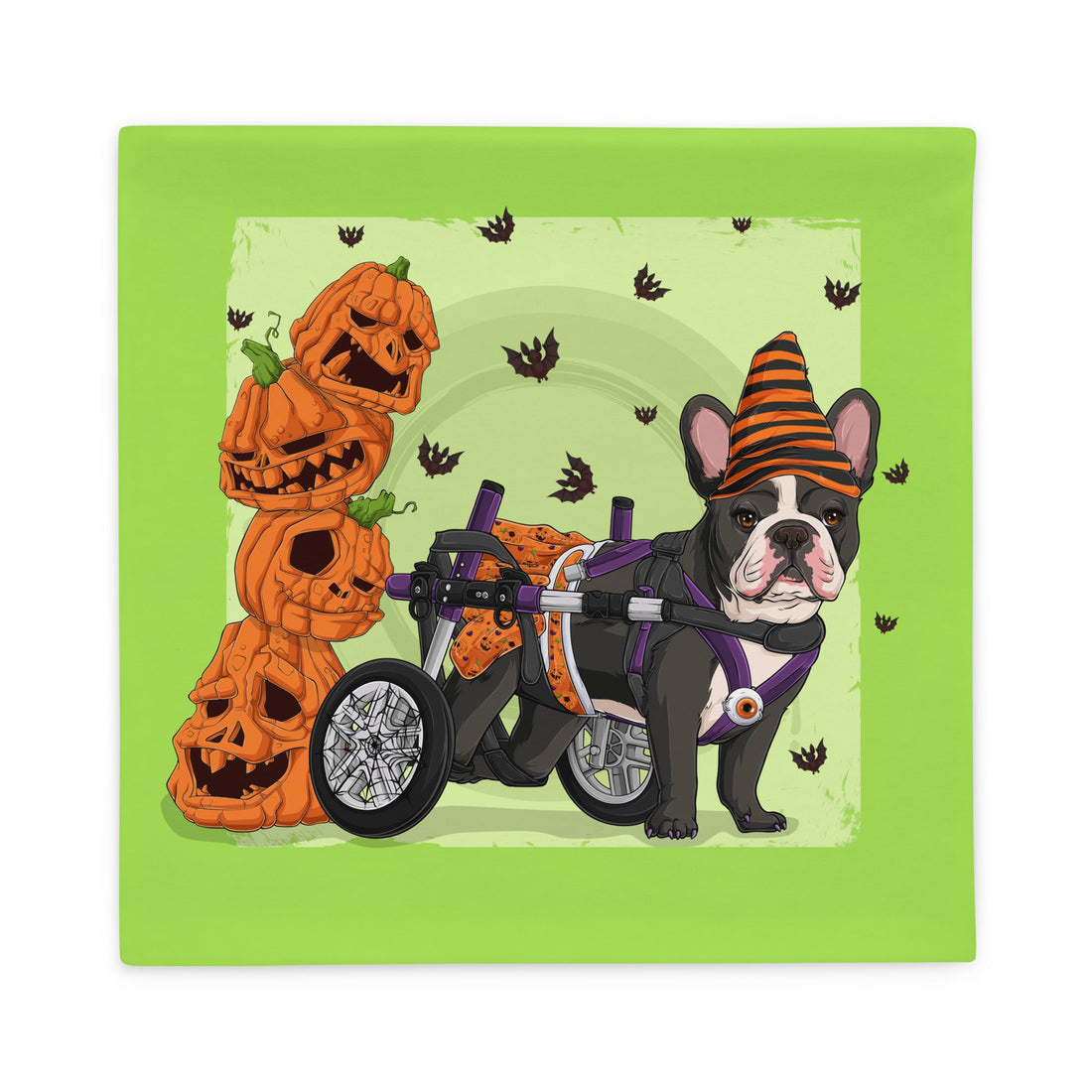 Halloween Pumpkins &amp; Bats Pillow Case