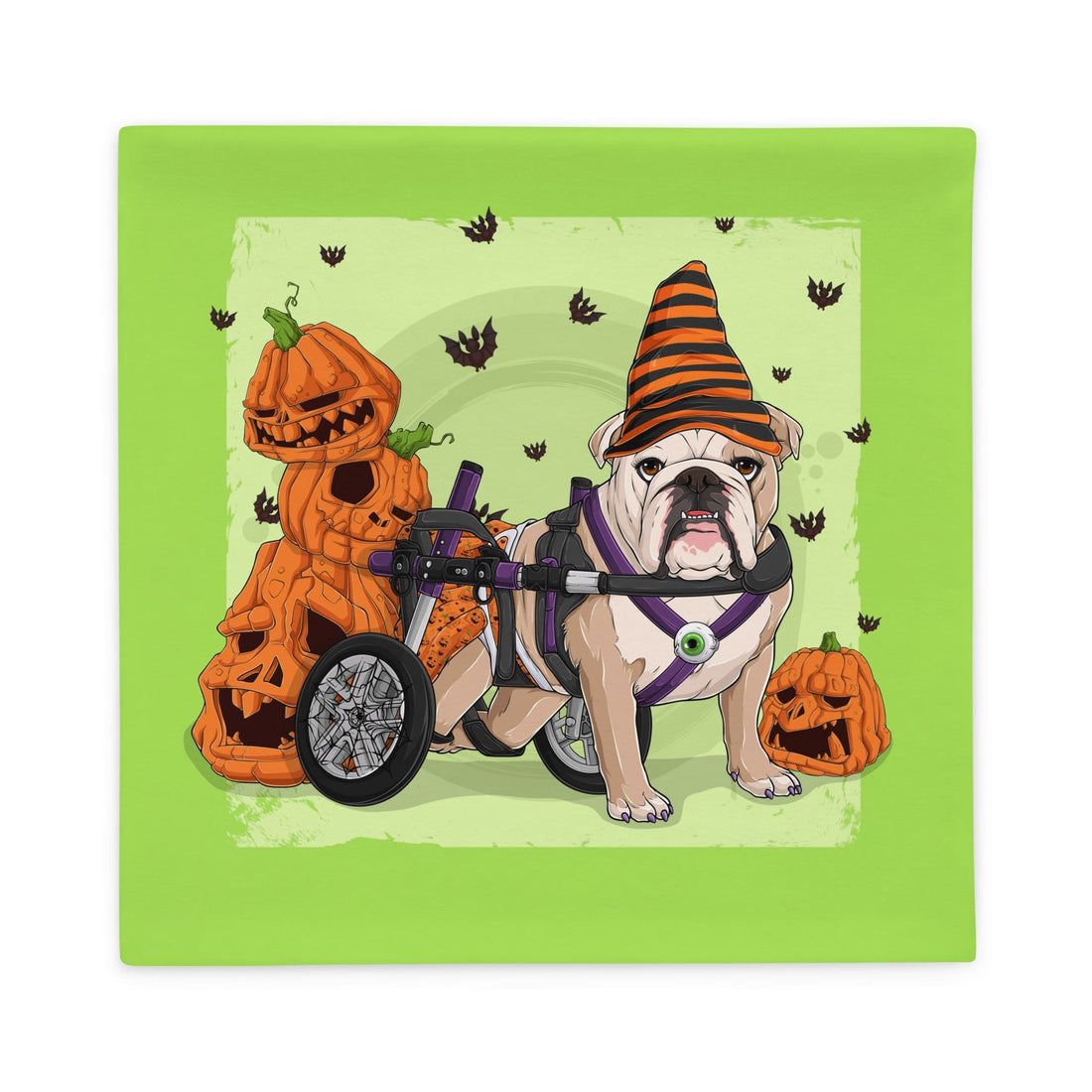 Halloween Pumpkins &amp; Bats Pillow Case