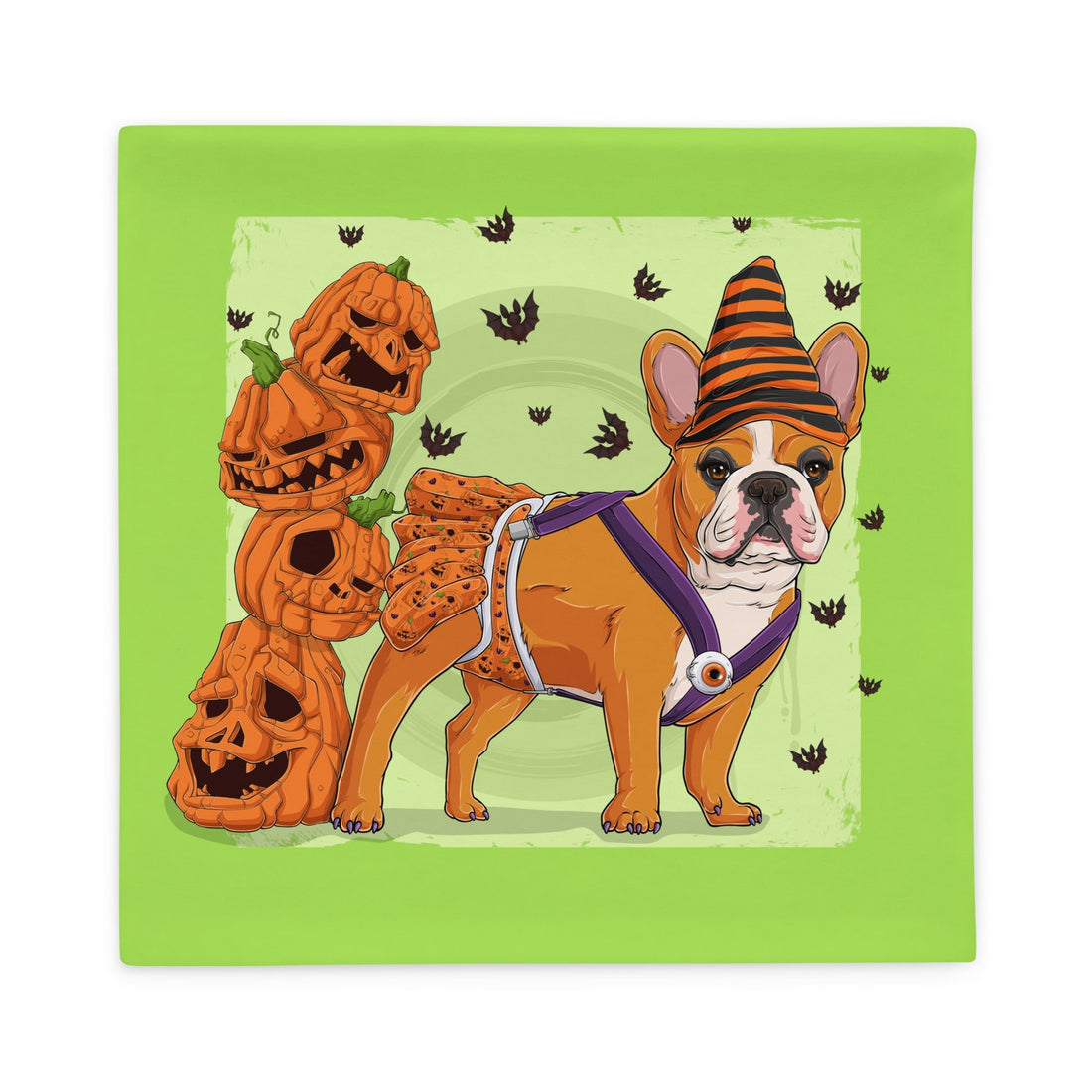 Halloween Pumpkins &amp; Bats Pillow Case