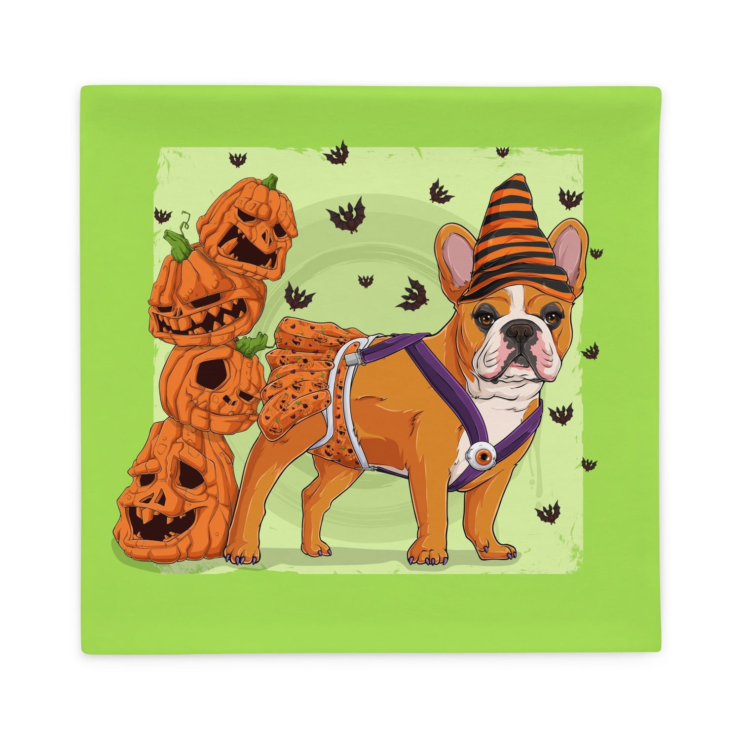Halloween Pumpkins &amp; Bats Pillow Case