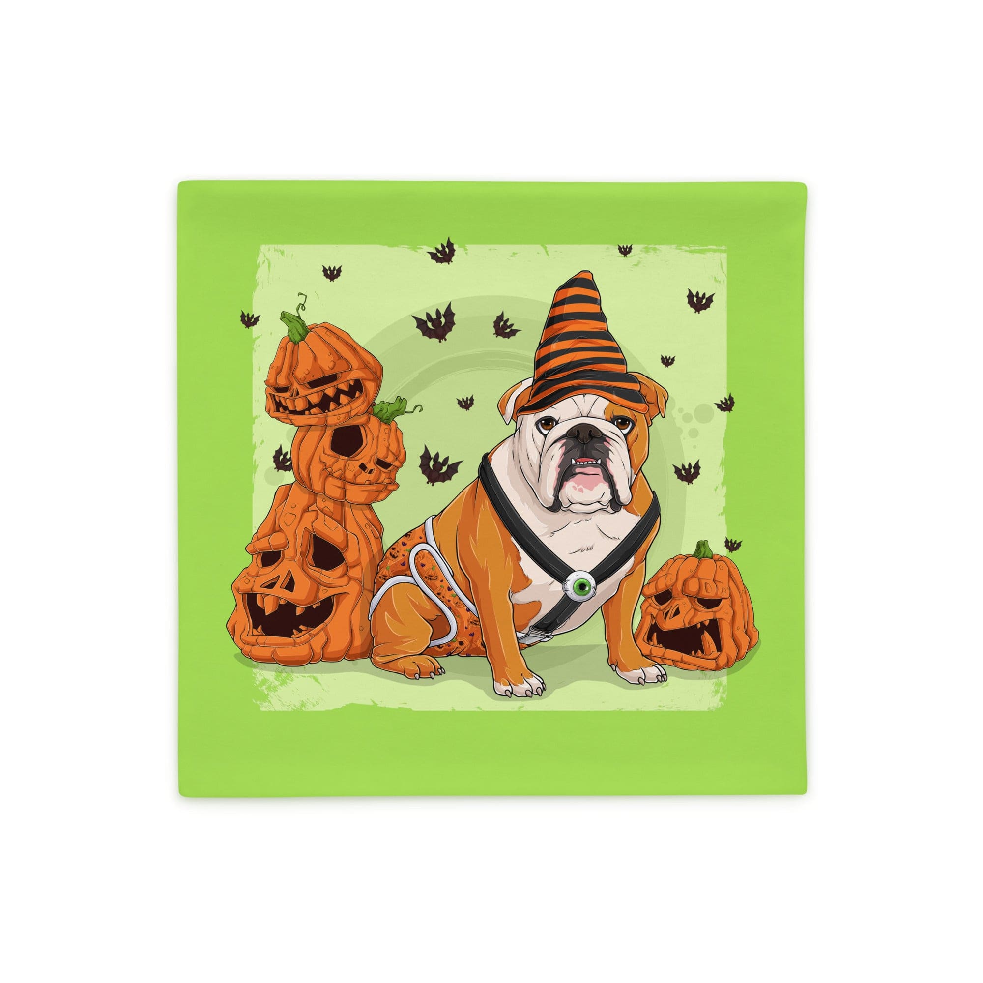 Halloween Pumpkins &amp; Bats Pillow Case