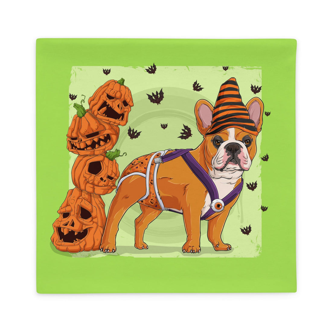 Halloween Pumpkins &amp; Bats Pillow Case