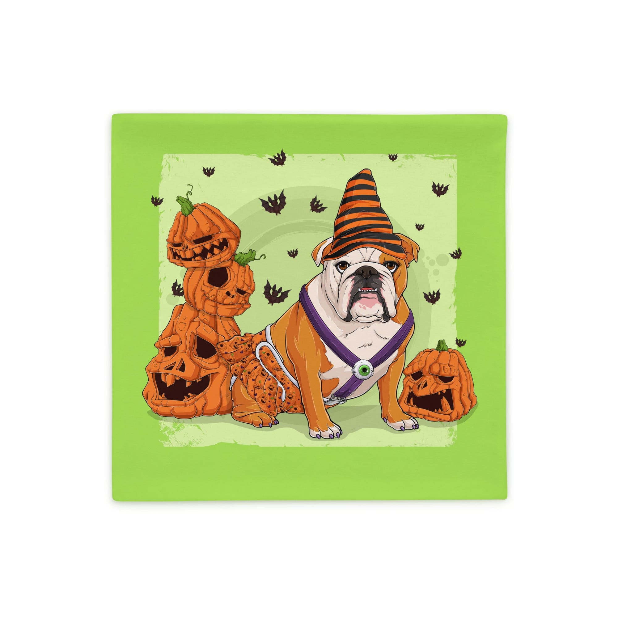 Halloween Pumpkins &amp; Bats Pillow Case