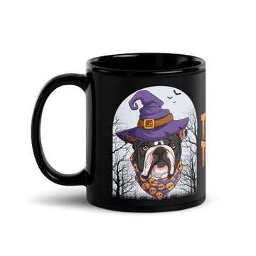 Halloween Trick or Treat Black Glossy Mug