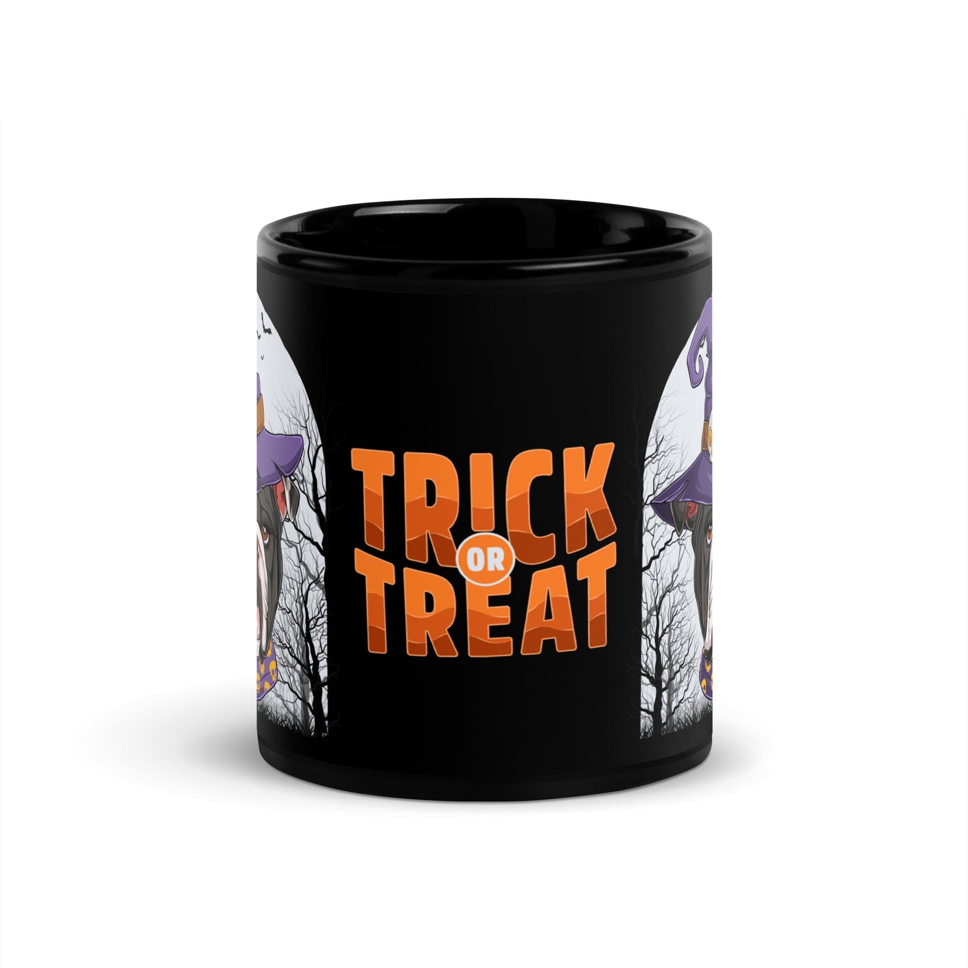 Halloween Trick or Treat Black Glossy Mug