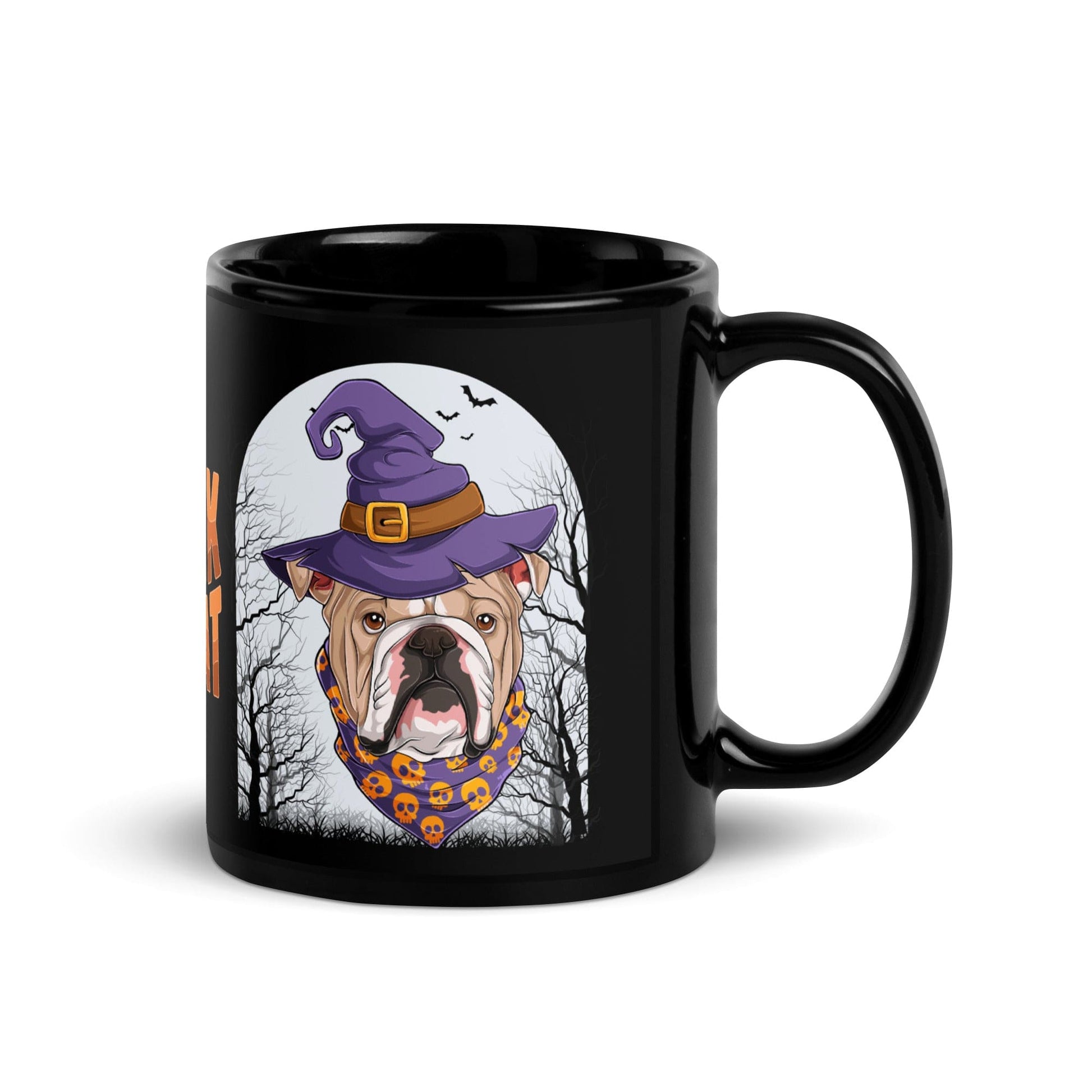 Halloween Trick or Treat Black Glossy Mug