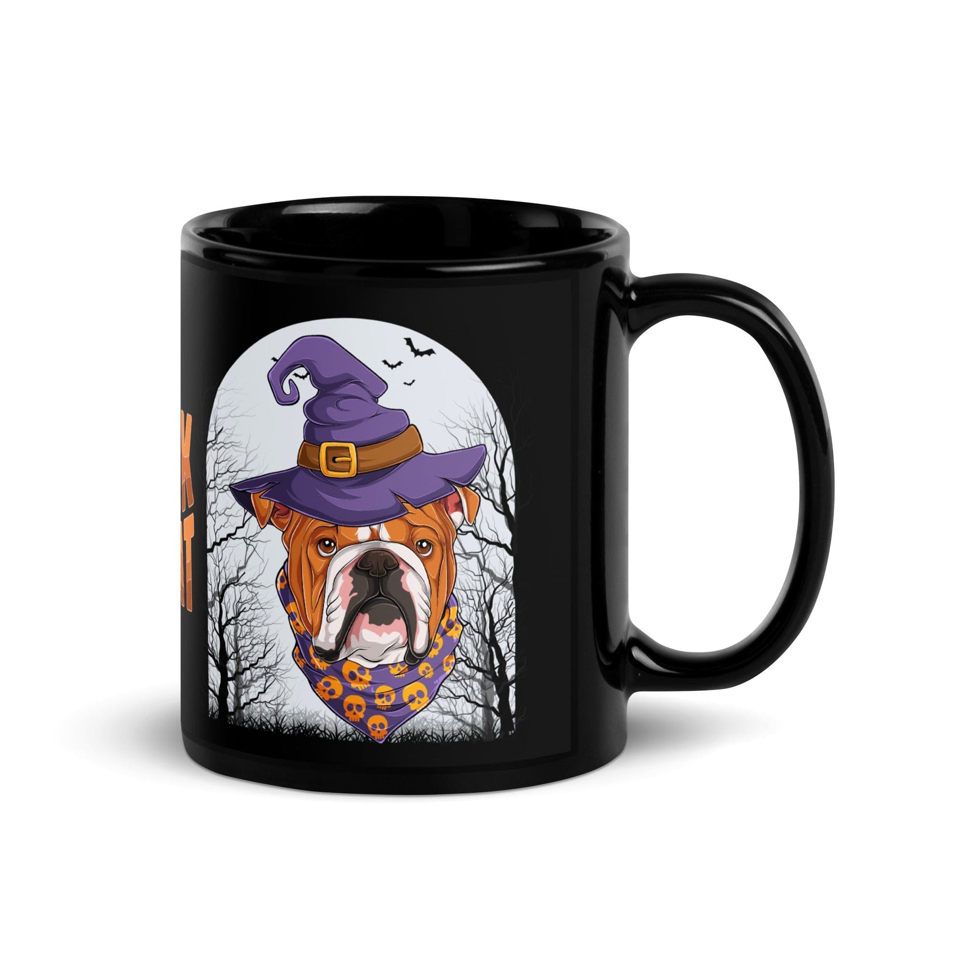 Halloween Trick or Treat Black Glossy Mug