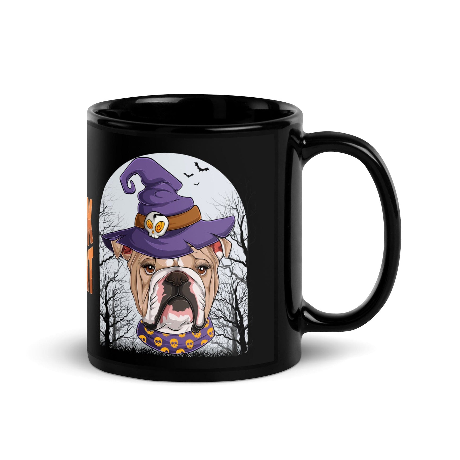 Halloween Trick or Treat Black Glossy Mug