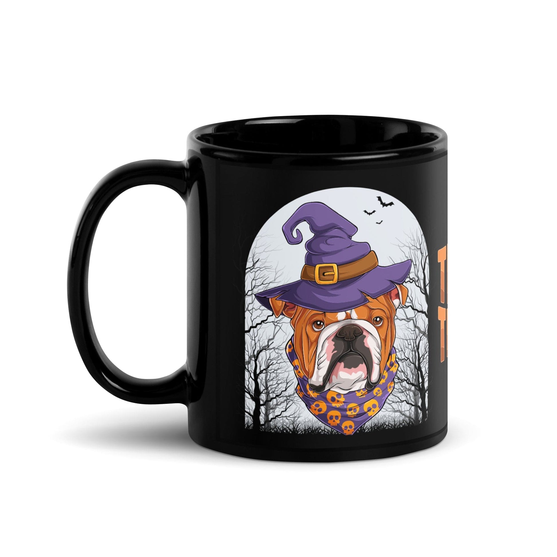 Halloween Trick or Treat Black Glossy Mug