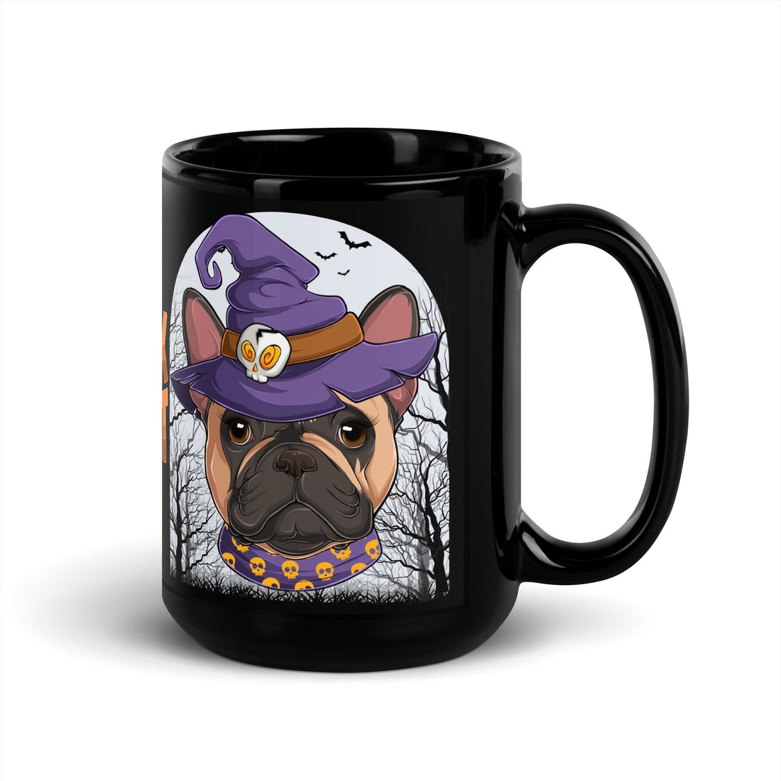 Halloween "Trick or Treat" Mug | Fawn &amp; White Colored Female English Bulldog