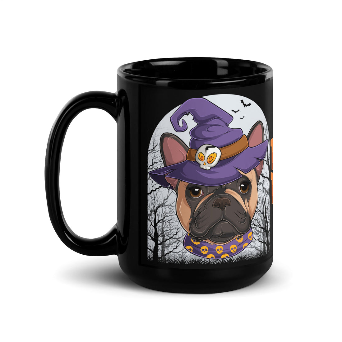 Halloween "Trick or Treat" Mug | Fawn &amp; White Colored Female English Bulldog