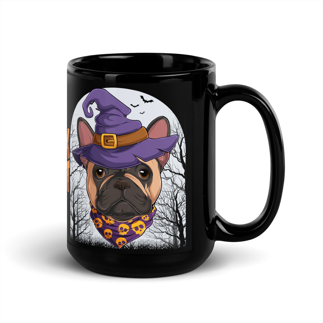 Halloween "Trick or Treat" Mug | Fawn &amp; White Colored Male French Bulldog