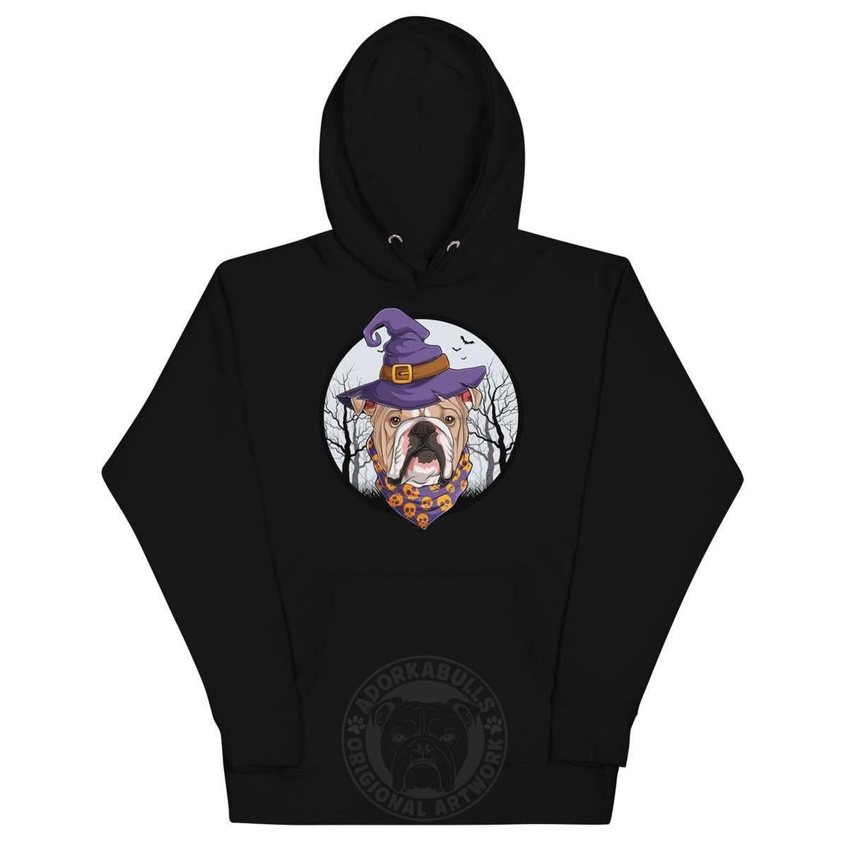 Halloween Witch Bulldog &amp; Frenchie Hoodie