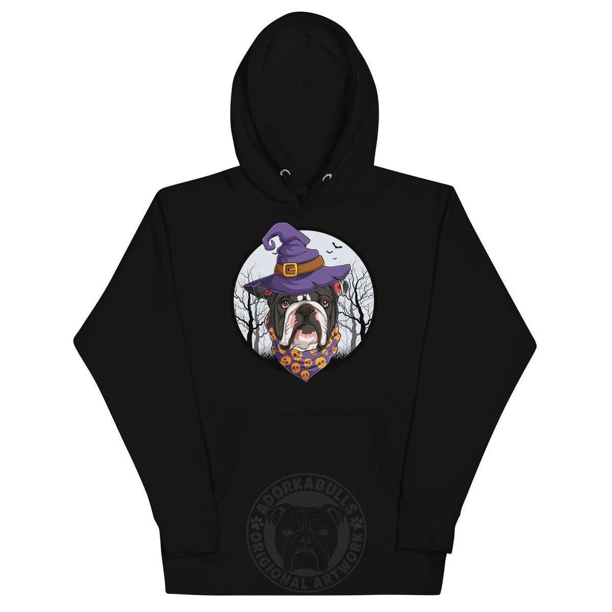 Halloween Witch Bulldog &amp; Frenchie Hoodie