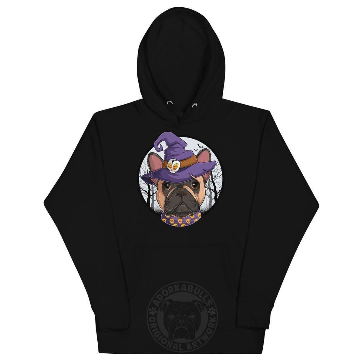 Halloween Witch Bulldog &amp; Frenchie Hoodie