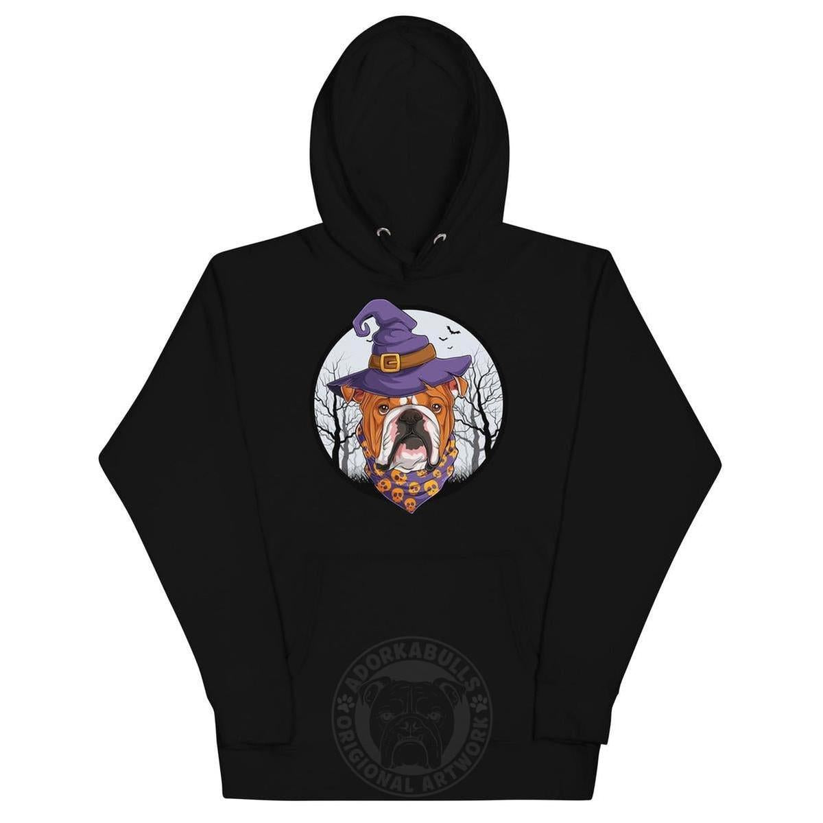 Halloween Witch Bulldog &amp; Frenchie Hoodie