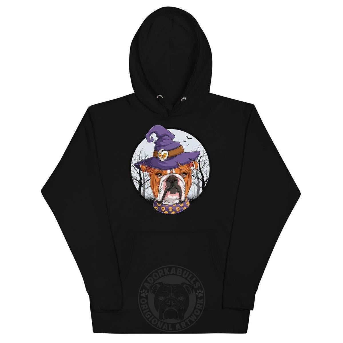 Halloween Witch Bulldog &amp; Frenchie Hoodie