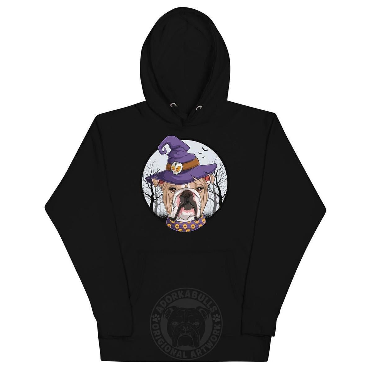Halloween Witch Bulldog &amp; Frenchie Hoodie