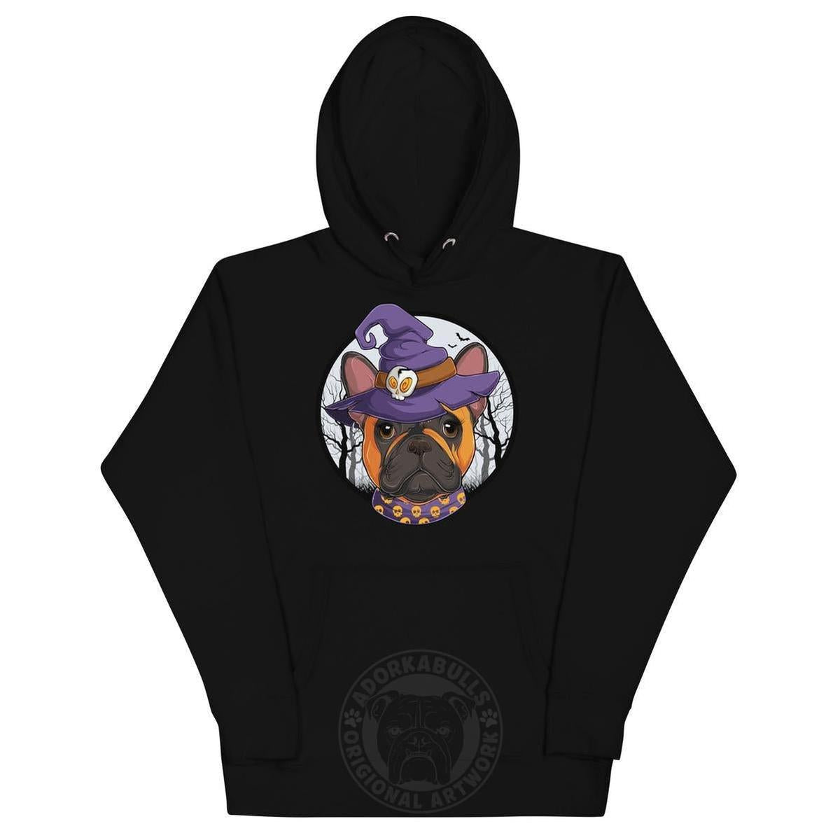 Halloween Witch Bulldog &amp; Frenchie Hoodie