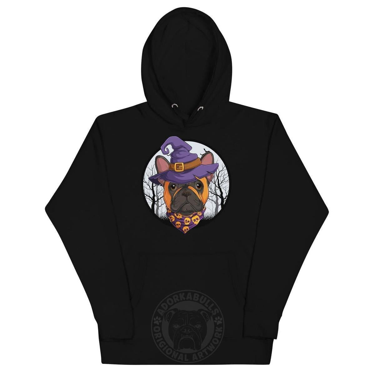Halloween Witch Bulldog &amp; Frenchie Hoodie
