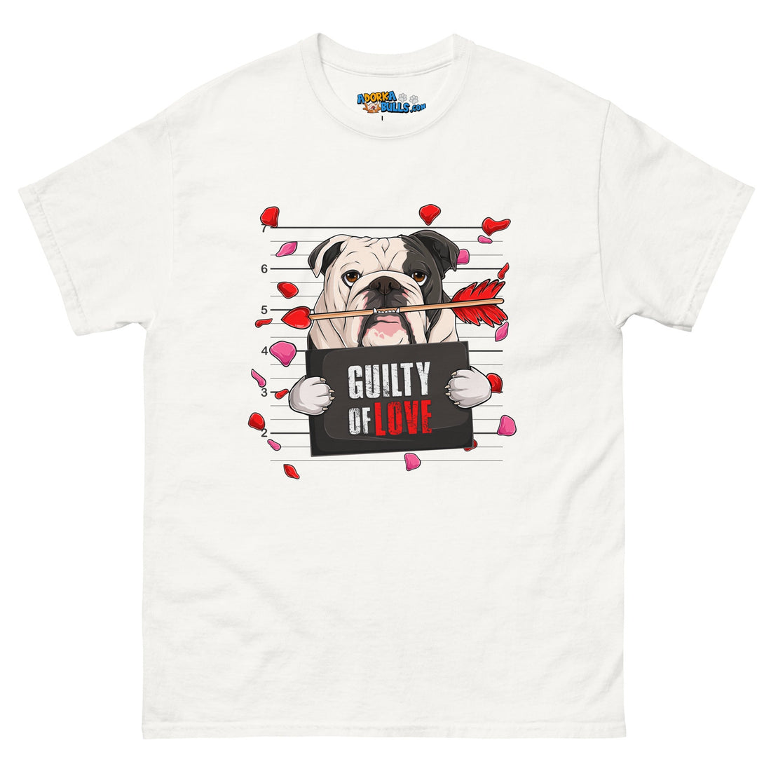 Handsome Black &amp; White Colored Male English Bulldog Guilty of Love Men&