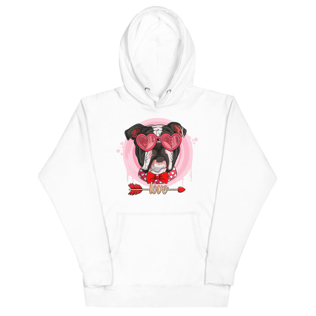 Handsome Black & White Colored Male English Bulldog Valentine&